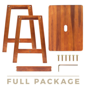 Rectangular Acacia Wood Stool-natural-07