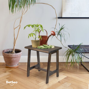 Rectangular Acacia Wood Stool-walnut-05